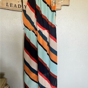 Apt. 9 Multicolor Abstract Print Sleeveless Dress (Navy, Rust, Teal, Orange)